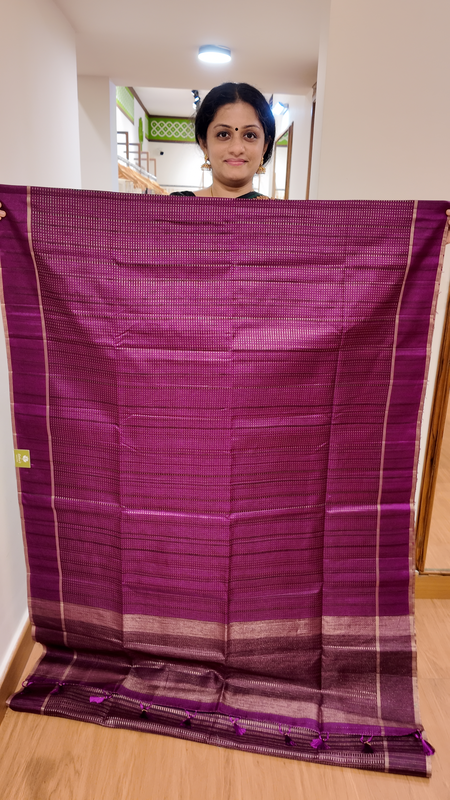 NK Semi Tussar Dotted Jamun- T