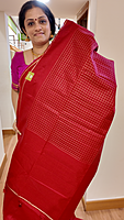 NK Semi zari checks Maroon- T