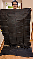 NK Semi zari checks Black- T