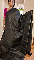 NK Semi zari checks Black- T