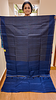 NK Semi zari checks Blue- T
