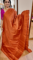 NK Semi zari checks Orange- T