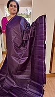NK Semi zari checks Dark Purple- T