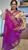 Pure SC korvai zari checks butta
