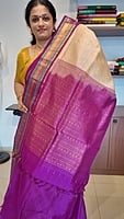 Pure SC korvai zari checks butta