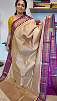 Pure SC korvai zari checks butta