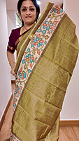 SF Semi Kota Kalamkari Olive Green- T