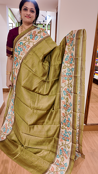 SF Semi Kota Kalamkari Olive Green- T