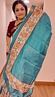 SF Semi Kota Kalamkari Border Teal- T