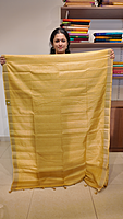 NK Semi Tussar Butti Pastel Yellow- K