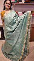 NK Semi Tussar Butti Pastel Sage Green - K