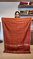 NK Semi Tussar zari work Rust- T