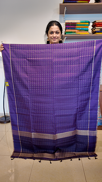 NK Semi Tussar zari work Purple- T