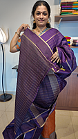 NK Semi Tussar zari work Purple- T