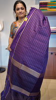 NK Semi Tussar zari work Purple- T