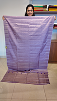 NK Semi Tussar dotted border Lilac - T