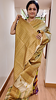 NK Semi Tussar Gradient Mehndi Green- K