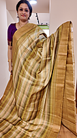 NK Semi Tussar Gradient Mehndi Green- K
