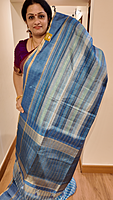 NK Semi Tussar Gradient Blue- K