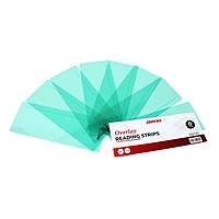 Pack of 8 Cyan 210x80mm Dyslexia Overlay Reading Strips â€“ PET Material, Rounded Corners