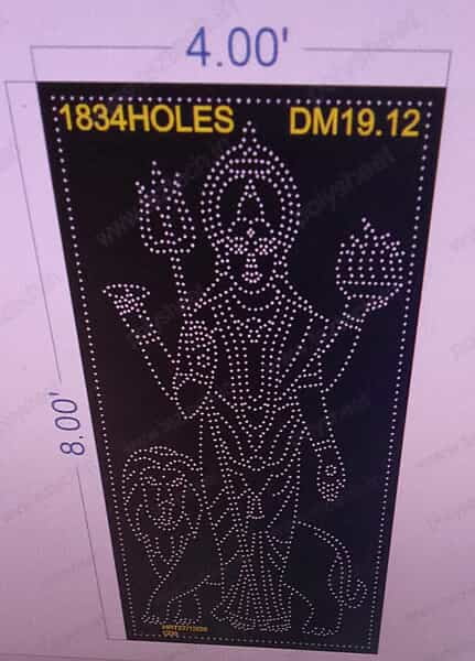 DM19.12 DEVI MATA 8X4 FEET 1834 HOLES