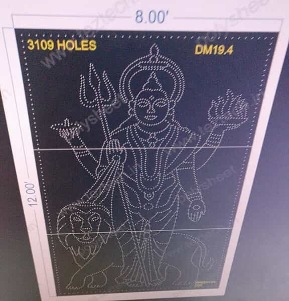 DM19.4 DEVI MATA 12X8 FEET 3109 HOLES