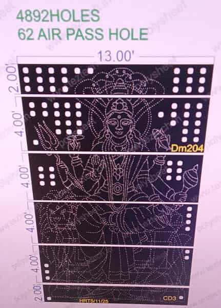 DM204 DEVI MATA 20X13 FEET 4892 HOLES (6 PARTS)