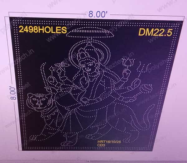 DM22.5 DEVI MATA 8X8 FEET 2498 HOLES ( 2 PARTS)