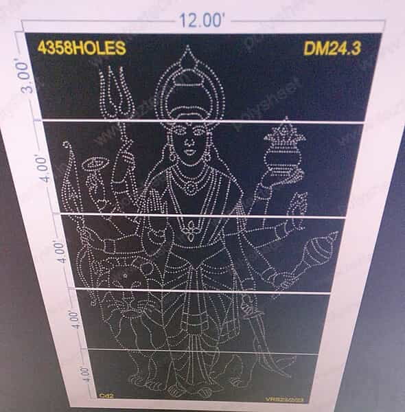 DM24.3 DURGA MATA 19X12FEET43S8HOLES SPARTS
