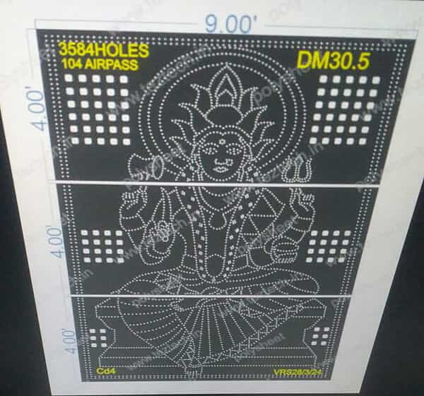 DM30.5 DEVI MATA 12X9 FEET 3584 HOLES AND 104 AIRPASS HOLES