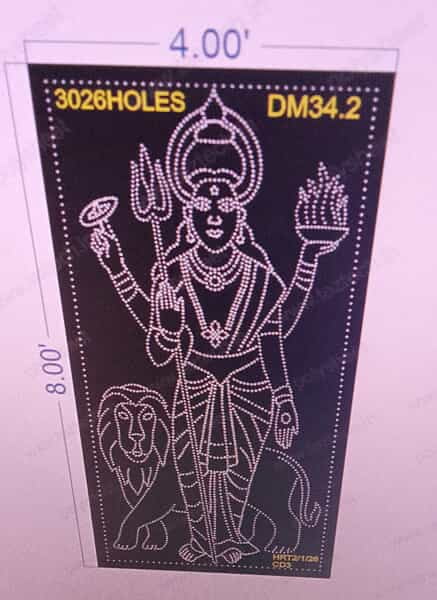 DM34.2 DURGA MATA 8X4FEET 3026 HOLES
