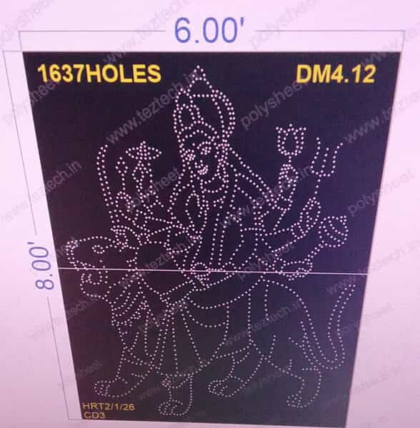 DM4.12 DEVI MATA 2 PARTS 8X6FEET 1637 HOLES