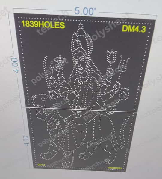 DM4.3 DEVIMATA 2 PARTS 8X5 FEET 1839 HOLES