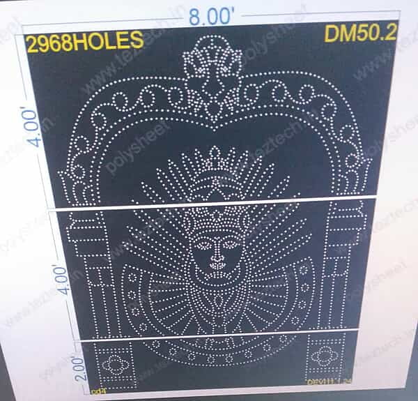 DM50.2 RENUKA DEVI MATA 10X8FEET 2938HOLES