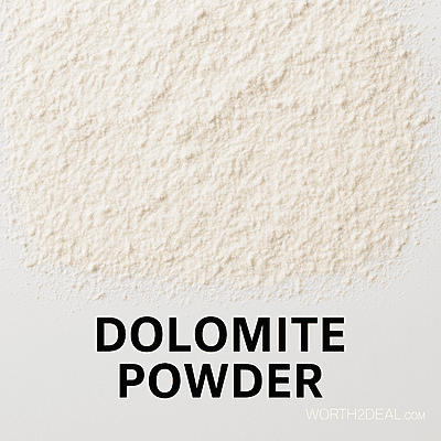 Close-up of dolomite powder texture
