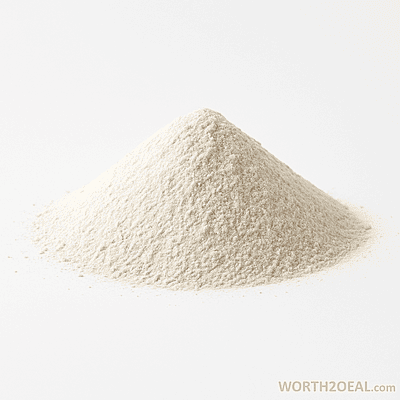 Dolomite powder for plants on white background