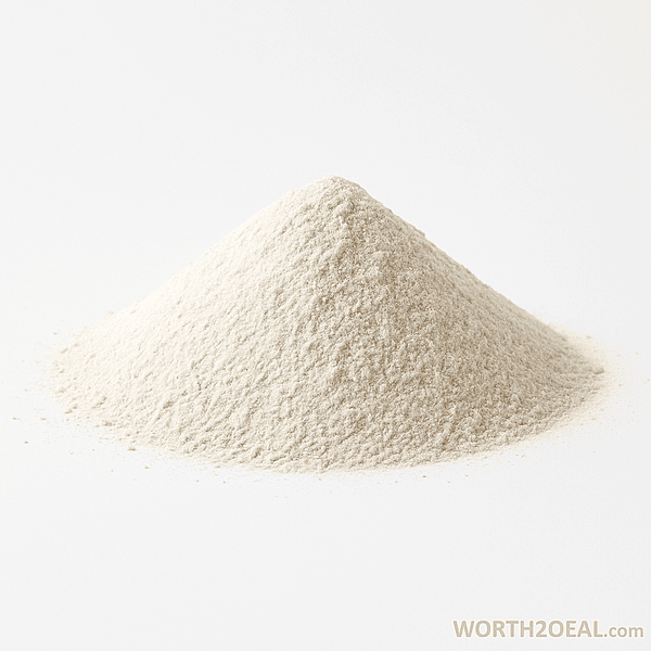 Dolomite powder for plants on white background