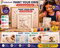 Reusable Dora Keep sake plate DIY Painting Kit