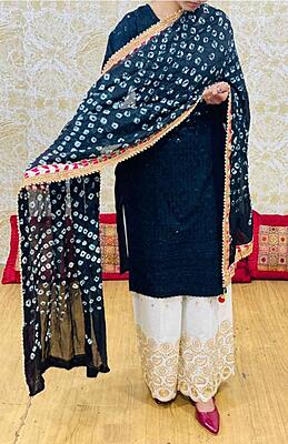 Bandhani Dupatta Set