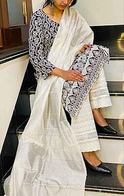 Chikan Kurti Palazzo Suit