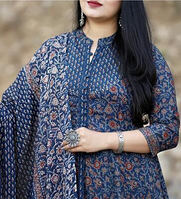 Pure Cotton Anarkali Suit