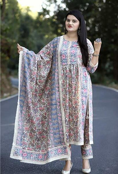 Pure Cotton Naira Cut Style Suit
