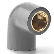 PVC Pipe Fittings (Brass Elbow) PVC Pipe Fittings (Brass Elbow)