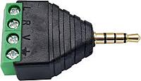 3.5mm 4 Pin Female Audio Connector to Screw Terminal Adapter
