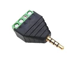 3.5mm 4 Pin Female Audio Connector to Screw Terminal Adapter
