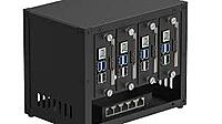 UCTRONICS Enclosure for Raspberry Pi Cluster Compatible with Pi 4B, 3B/3B+ House Up to 4 2.5? SSD, Support PoE /PoE + HAT and Switch, 2 Cooling Fans