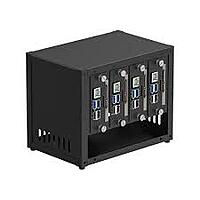 UCTRONICS Enclosure for Raspberry Pi Cluster Compatible with Pi 4B, 3B/3B+ House Up to 4 2.5? SSD, Support PoE /PoE + HAT and Switch, 2 Cooling Fans