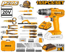 INGCO 165 PCS T/S WITH 20V IMPACT DRILL HKTHP11651