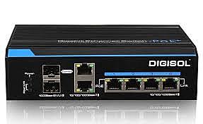 DIGISOL Unmanaged Din-Rail Industrial PoE Gigabit Switch, DG-IS1006GP