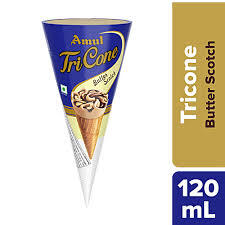 AMUL TRICONE BUTTERSCOTCH BLISS 120ML